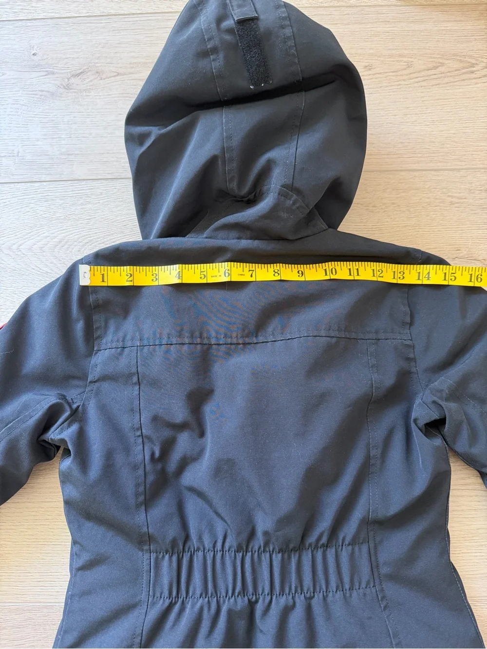 Canada Goose Kids 10/12 Medium Black Hooded Long Puffer Coat